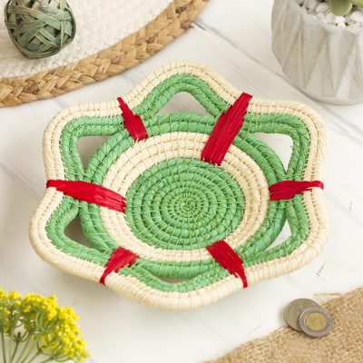 Chambira tree fiber decorative basket, Star of Hope