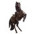 Leather0accented wood sculpture, 'Majestic Paso Horse' - Leather-Accented Cedar Wood Paso Horse Sculpture from Peru (image 2b) thumbail