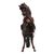 Leather0accented wood sculpture, 'Majestic Paso Horse' - Leather-Accented Cedar Wood Paso Horse Sculpture from Peru (image 2c) thumbail