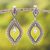 Sterling silver filigree dangle earrings, 'Perfect Form' - Diamond-Shaped Sterling Silver Filigree Dangle Earrings thumbail