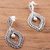 Sterling silver filigree dangle earrings, 'Perfect Form' - Diamond-Shaped Sterling Silver Filigree Dangle Earrings (image 2b) thumbail
