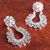 Sterling silver filigree dangle earrings, 'Gardens of Memory' - Floral Sterling Silver Filigree Dangle Earrings from Peru (image 2b) thumbail