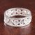 Sterling silver filigree band ring, 'Glistening Zigzag' - Zigzag Sterling Silver Filigree Band Ring from Peru thumbail