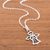 Sterling silver filigree pendant necklace, 'Sweet Angel' - Angel-Themed Sterling Silver Filigree Pendant Necklace (image 2b) thumbail