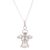 Sterling silver filigree pendant necklace, 'Sweet Angel' - Angel-Themed Sterling Silver Filigree Pendant Necklace (image 2c) thumbail