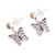 Citrine filigree dangle earrings, 'Gemstone Butterflies' - Citrine Butterfly Filigree Dangle Earrings from Peru (image 2c) thumbail