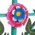 Recycled metal candelabra, 'Margarita Temple in Aqua' - Recycled Metal Candelabra with Floral Motifs (image 2d) thumbail