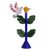 Recycled metal candleholder, 'Sweet Dove in Blue' - Recycled Metal Dove Candle Holder in Blue from Peru thumbail