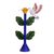 Recycled metal candleholder, 'Sweet Dove in Blue' - Recycled Metal Dove Candle Holder in Blue from Peru (image 2b) thumbail