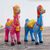 Ceramic figurines, 'Llama Couple' (6 inch, pair) - Ceramic Llama Couple Figurines from Peru (6 Inch, Pair) thumbail
