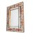 Reverse-painted glass wall mirror, 'Reflective Bouquet' - Orange Floral Reverse-Painted Glass Wall Mirror from Peru (image 2c) thumbail