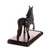 Cedar wood business card holder, 'Peruvian Paso' - Hand-Carved Cedar Wood Peruvian Paso Horse Card Holder (image 2e) thumbail