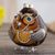 Sterling silver accented gourd figurine, 'Male Owl Doctor in Brown' - Sterling Silver and Gourd Male Owl Doctor Figurine in Brown (image 2b) thumbail