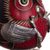 Sterling silver-accented gourd figurine, 'Owl Traumatologist' - Sterling Silver and Red Gourd Owl Traumatologist Figurine (image 2e) thumbail