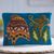 Wool cosmetic bag, 'Chullo Nature' - Cultural Hand-Embroidered Wool Cosmetic Bag thumbail