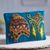 Wool cosmetic bag, 'Chullo Nature' - Cultural Hand-Embroidered Wool Cosmetic Bag (image 2b) thumbail