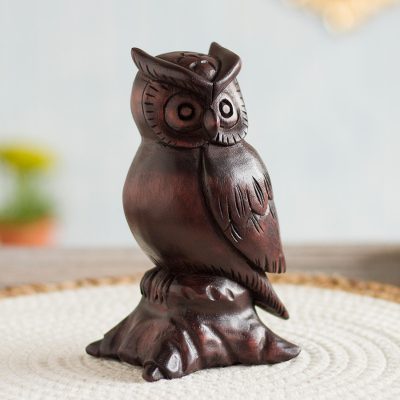Cedar wood sculpture, Guardian of the Night