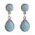 Amazonite dangle earrings, 'Sky Forms' - Circular and Teardrop Amazonite Dangle Earrings from Peru (image 2a) thumbail