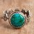 Chrysocolla filigree cocktail ring, 'Andean Delight' - Natural Chrysocolla Filigree Cocktail Ring from Peru thumbail