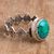Chrysocolla filigree cocktail ring, 'Andean Delight' - Natural Chrysocolla Filigree Cocktail Ring from Peru (image 2b) thumbail