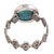Chrysocolla filigree cocktail ring, 'Andean Delight' - Natural Chrysocolla Filigree Cocktail Ring from Peru (image 2d) thumbail