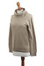 Cotton blend pullover, 'Taupe Versatility' - Cotton Blend Pullover in Taupe from Peru (image 2b) thumbail