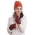 100% alpaca fingerless mitts, 'Cranberry Dream' - Hand-Crocheted 100% Alpaca Fingerless Mitts in Cranberry (image 2c) thumbail
