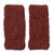 100% alpaca fingerless mitts, 'Cranberry Dream' - Hand-Crocheted 100% Alpaca Fingerless Mitts in Cranberry (image 2d) thumbail