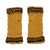 100% alpaca fingerless mitts, 'Cuzco Honey' - Hand-Crocheted 100% Alpaca Fingerless Mitts in Honey (image 2c) thumbail