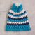 100% alpaca hat, 'Lakes of the Andes' - Blue and Eggshell Crocheted 100% Alpaca Hat from Peru thumbail
