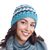 100% alpaca hat, 'Lakes of the Andes' - Blue and Eggshell Crocheted 100% Alpaca Hat from Peru (image 2c) thumbail