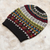 100% alpaca knit hat, 'Motif Medley' - Multi-Color 100% Alpaca Knit Hat with Geometric Motifs (image 2b) thumbail