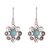 Amazonite filigree dangle earrings, 'Aqua Daisy' - Amazonite Sterling Silver Filigree Flower Dangle Earrings (image 2a) thumbail