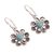 Amazonite filigree dangle earrings, 'Aqua Daisy' - Amazonite Sterling Silver Filigree Flower Dangle Earrings (image 2c) thumbail