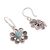Amazonite filigree dangle earrings, 'Aqua Daisy' - Amazonite Sterling Silver Filigree Flower Dangle Earrings (image 2d) thumbail