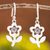 Sterling silver filigree dangle earrings, 'Colonial Margaritas' - Floral Sterling Silver Filigree Dangle Earrings from Peru thumbail