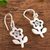 Sterling silver filigree dangle earrings, 'Colonial Margaritas' - Floral Sterling Silver Filigree Dangle Earrings from Peru (image 2b) thumbail
