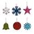 Wood ornaments, 'Wonderful Holiday' (set of 6) - Hand-Painted Wood Holiday Ornaments from Peru (Set of 6) thumbail