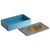 Reverse-painted glass and wood decorative box, 'National Pride' - Light Blue Wood Reverse-Painted Glass US Map Decorative Box (image 2d) thumbail