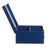 Reverse-painted glass and wood jewelry box, 'Worldly Goods' - Blue Wood and Reverse-Painted Glass World Map Jewelry Box (image 2f) thumbail