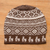 Alpaca blend knit hat, 'Alpaca Parade in Brown' - Chestnut Brown and Ivory Diamond Motif Alpaca Blend Knit Hat (image 2) thumbail