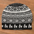 Alpaca blend knit hat, 'Alpaca Parade in Black' - Black and White Diamond Motif Alpaca Blend Knit Hat (image 2) thumbail