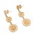 Gold plated sterling silver filigree dangle earrings, 'Circular Glimmer' - Circular Gold Plated Sterling Silver Filigree Earrings (image 2c) thumbail