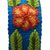 Wool headband, 'Azure Garden' - Floral Pattern Wool Headband from Peru (image 2e) thumbail