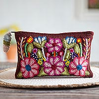 Featured review for Wool clutch, Peruvian Bouquet