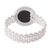 Onyx filigree cocktail ring, 'Andean Power' - Onyx Filigree Cocktail Ring Crafted in Peru (image 2c) thumbail