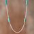 Reconstituted turquoise station necklace, 'Sky Dimension' - Reconstituted Turquoise Station Necklace from Peru thumbail