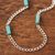 Reconstituted turquoise station necklace, 'Sky Dimension' - Reconstituted Turquoise Station Necklace from Peru (image 2b) thumbail