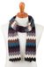Alpaca blend scarf, 'Bold Zigzags' - Zigzag Pattern Alpaca Blend Wrap Scarf from Peru (image 2a) thumbail