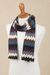 Alpaca blend scarf, 'Bold Zigzags' - Zigzag Pattern Alpaca Blend Wrap Scarf from Peru (image 2c) thumbail